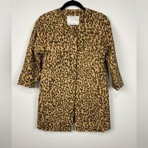 CAbi Carol Anderson Leopard Print‎ Estate Jacket SZ XS